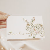 Somebunny Spring Easter Floral Baby shower Bedankkaart