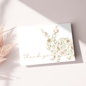 Somebunny Spring Easter Floral Baby shower Bedankkaart