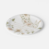 Somebunny Spring Easter Floral Baby shower Papieren Bordje (Gekanteld)