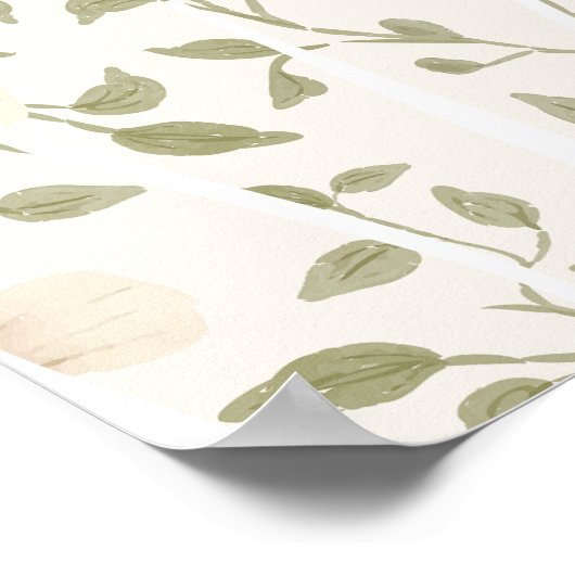 Somebunny Spring Easter Floral Baby shower Poster (Hoek)