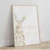 Somebunny Spring Easter Floral Baby shower Poster