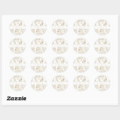 Somebunny Spring Easter Floral Baby shower Ronde Sticker (Vel)