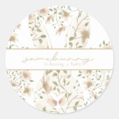 Somebunny Spring Easter Floral Baby shower Ronde Sticker (Voorkant)