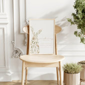 Somebunny Spring Easter Floral Baby shower teken Poster