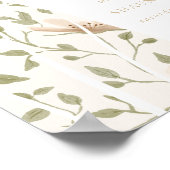 Somebunny Spring Easter Floral Baby shower teken Poster (Hoek)