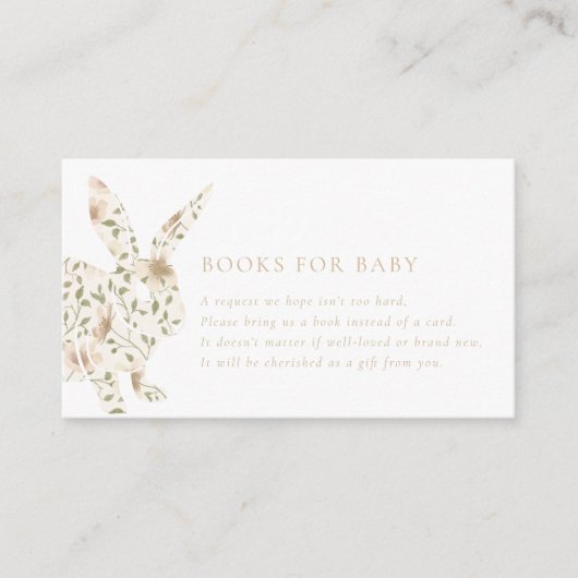 Somebunny Spring Easter Floral Boeken voor Baby Informatiekaartje (Voorkant)