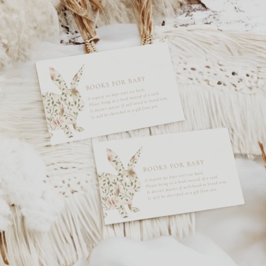 Somebunny Spring Easter Floral Boeken voor Baby Informatiekaartje