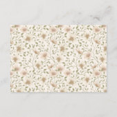 Somebunny Spring Floral Elegant Baby shower Advieskaart (Achterkant)