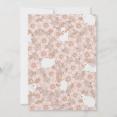Somebunny Sweet 1st Birthday Spring Floral Invitat Kaart (Achterkant)