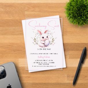 Somebunny Sweet is op het Way Girl Baby shower Acryl Uitnodigingen