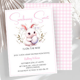 Somebunny Sweet is op het Way Girl Baby shower Kaart