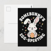 Somebunnys Ei-verwachte Zwangerschapsaankondiging Briefkaart (Voorkant / Achterkant)