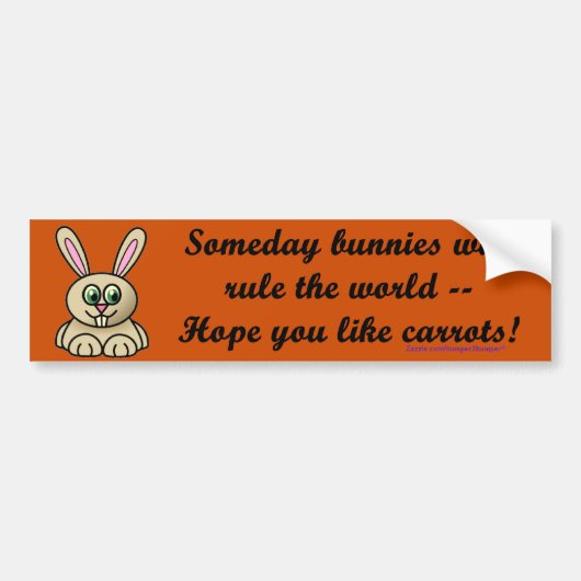 Someday Bunnies Bumpersticker (Voorkant)