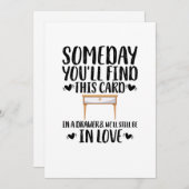 Someday You'll Find This Card In A Drawer Verjaard Feestdagenkaart (Voorkant / Achterkant)