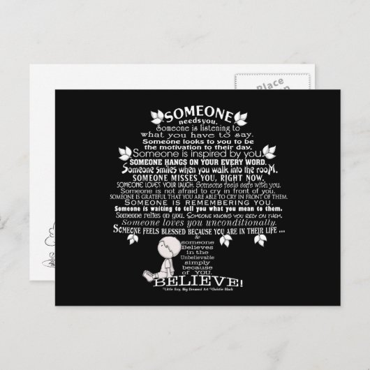 SOMEONE BEELD BRIEFKAART (Voorkant / Achterkant)