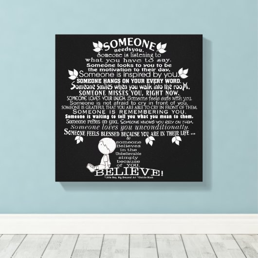 SOMEONE BEELD CANVAS AFDRUK (Insitu (Houten vloer))