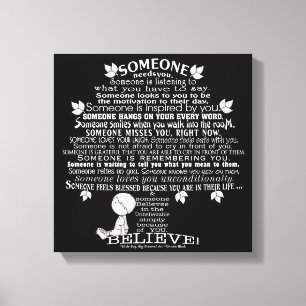 SOMEONE BEELD CANVAS AFDRUK