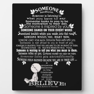 SOMEONE BEELD FOTOPLAAT