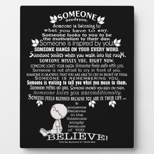 SOMEONE BEELD FOTOPLAAT (Voorkant)