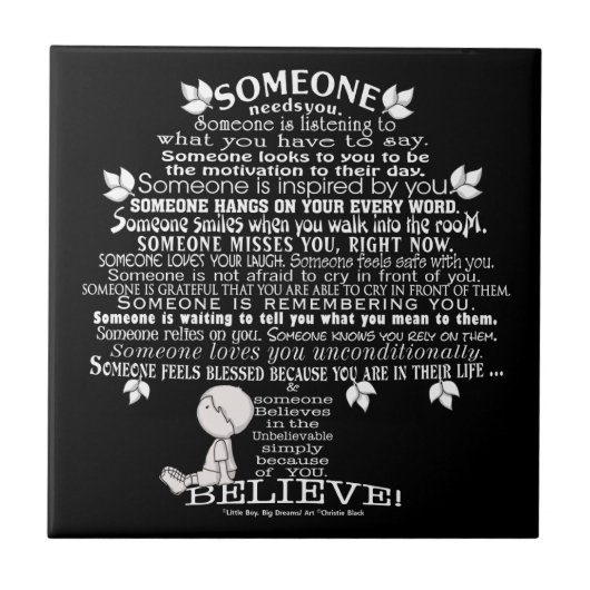 SOMEONE BEELD TEGELTJE (Voorkant)