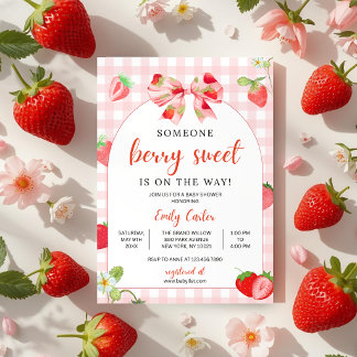 Someone Berry Sweet Baby Shower Invitation Kaart