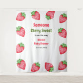 Someone Berry Sweet Strawberry Baby Shower Wandkleed (Voorkant)