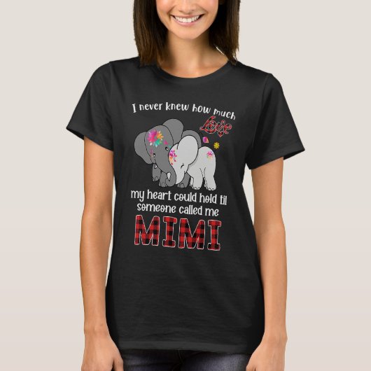 Someone Called Me Mimi Elephants Cute Mother's Da T-shirt (Voorkant)