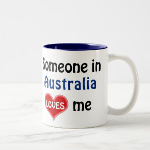 Someone in Australia loves me Tweekleurige Koffiemok