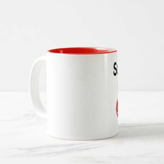 Someone in Belgium loves me Tweekleurige Koffiemok (Voorkant links)