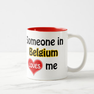 Someone in Belgium loves me Tweekleurige Koffiemok