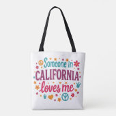 Someone in California Loves Me Funny Gifts Tote Bag (Achterkant)