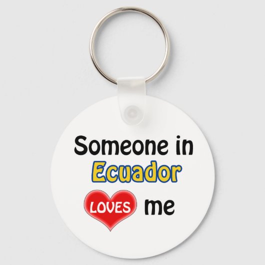 Someone in Ecuador Loves me Sleutelhanger (Voorkant)