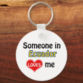 Someone in Ecuador Loves me Sleutelhanger (Voorkant)