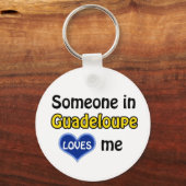 Someone in Guadeloupe Loves me Sleutelhanger (Voorkant)