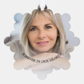 Someone In Heaven Cardinal Greenery Photo Ornament Kaart (Achterkant)