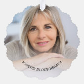 Someone In Heaven Cardinal Greenery Photo Ornament Kaart (Achterkant)