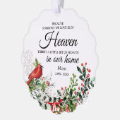 Someone In Heaven Cardinal Greenery Photo Ornament Kaart (Links)