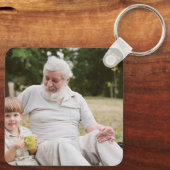 Someone In Heaven Cardinal Greenery Photo Sleutelhanger (Achterkant)