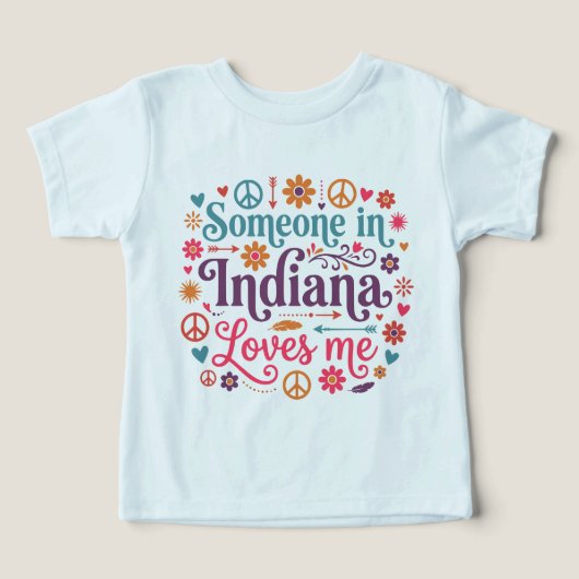 Someone in Indiana Loves Me Boho Hippie Design (Design voorkant)