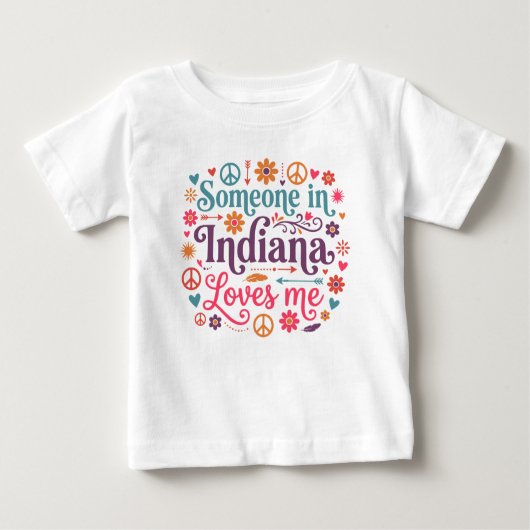 Someone in Indiana Loves Me Boho Hippie Design (Voorkant)