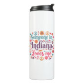 Someone in Indiana Loves Me Boho Hippie Design Thermosbeker (Gedraaid links)