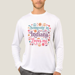 Someone in Indiana Loves Me Boho Hippie Design Tri-Blend Shirt