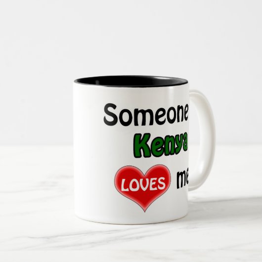 Someone in Kenya loves me Tweekleurige Koffiemok (Voorkant rechts)