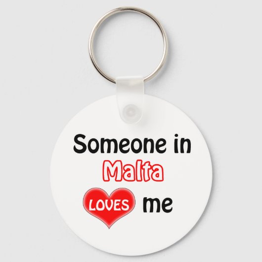 Someone in Malta Loves me Sleutelhanger (Voorkant)