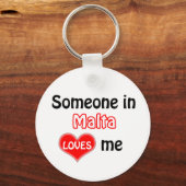 Someone in Malta Loves me Sleutelhanger (Voorkant)