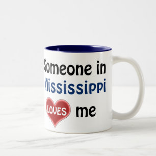 Someone in Mississippi loves me Tweekleurige Koffiemok