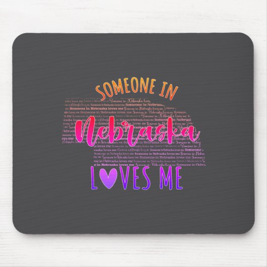 Someone In Nebraska Loves Me Map Baby  Muismat (Voorkant)