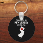 Someone In New Jersey Loves Me - New Jersey Nj  Sleutelhanger (Voorkant)