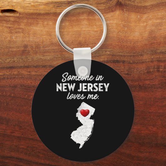 Someone In New Jersey Loves Me - New Jersey Nj  Sleutelhanger (Voorkant)