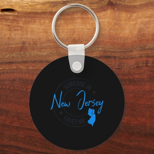 Someone In New Jersey Loves Me New Jersey  Sleutelhanger (Voorkant)